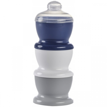 Pentru Bebe - Recipient 3 compartimente lapte praf/ mancarica - Grey Charm