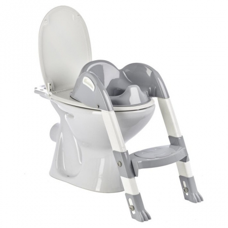 Olite copii - Reductor pentru toaleta cu scarita Kiddyloo GREY CHARM