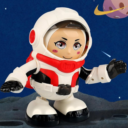 Jucarii copii si bebe - Robot Astronaut Interactiv care Danseaza, cu Melodii si Lumini LED