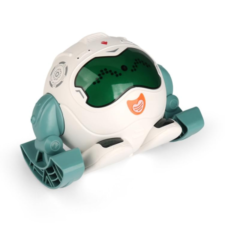 Robot de Jucarie pentru Copii care se Rostogoleste, cu Lumini si Sunete, Albastru Deschis [1]