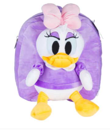 Articole pentru scoala si gradinita - Rucsac din plus de tip ghiozdanel pentru copii Mov Daisy Duck
