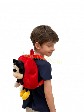 Rucsac din plus de tip ghiozdanel pentru copii Rosu Mickey Mouse [1]