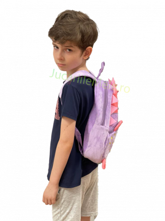Rucsac din plus de tip ghiozdanel pentru copii Roz/Mov Catelus [2]