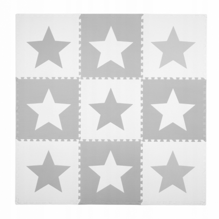 Camera copilului - Salteluta de joaca 180 X 180 cm Ricokids 7502 - Gri cu stele