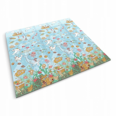 Pentru Bebe - Salteluta de joaca din spuma 200 x 180 x 1 cm Nukido NK-340 Ocean