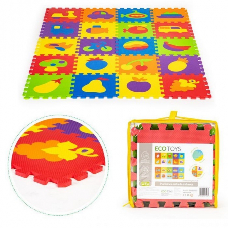 Pentru Bebe - Salteluta educationala puzzle ECOEVA003, 20 de elemente