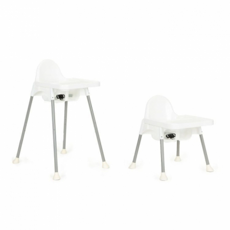Scaune de masa bebe - Scaun de masa 2 in 1 pentru copii Ecotoys HA-007 - Alb