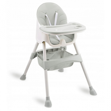 Scaune de masa bebe - Scaun de masa 3 in 1 Ricokids Milo - Gri