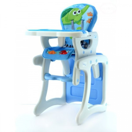 Scaune de masa bebe - Scaun de masa multifunctional EURObaby HB-GY02 - Albastru
