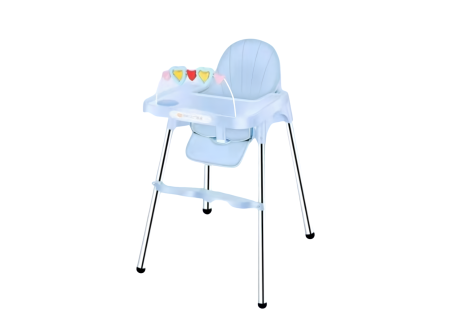 Pentru Bebe - Scaun de Masa pentru Copii cu Masuta, Spatar Confortabil si Suport pentru Picioare, BLEU