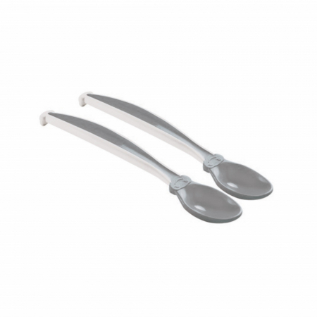 Pentru Bebe - Set 2 lingurite cu varf moale Thermobaby-Gris Charme