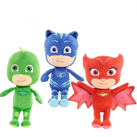 Jucarii copii si bebe - Set 3 Jucarii din Plus Eroii in Pijama, 20 cm