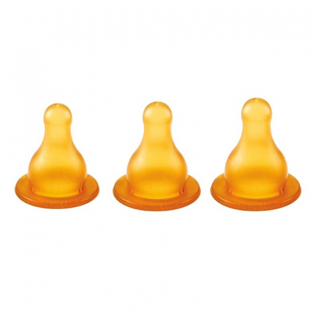 Pentru Bebe - SET 3 TETINE CAUCIUC 4 LUNI+