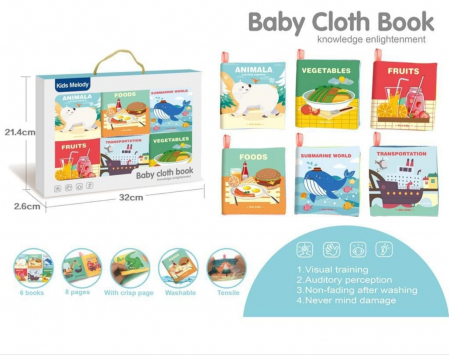 Jucarii pentru baie bebelus - Set 6 carti distractive pentru baita bebelusului