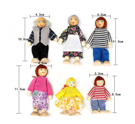Set 6 figurine din lemn, Familia mea [3]