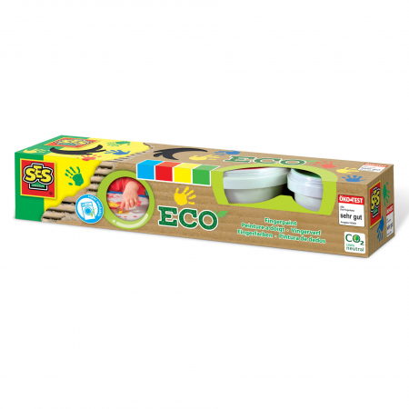 Pictura, modelaj si accesorii - Set acuarele pentru degete 4 culori ECO