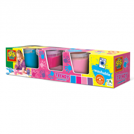 Copii 3 ani+ - Set acuarele pentru pictat cu degetele 4 x 145 ml.