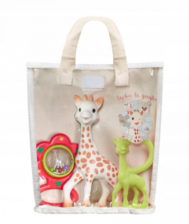 Jucarii copii si bebe - Set cadou saculet Vulli Girafa Sophie