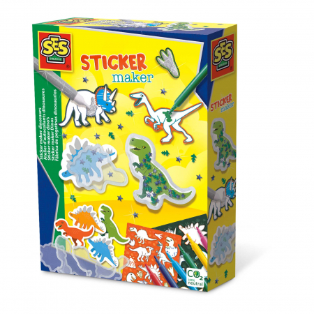 Jucarii copii si bebe - Set creativ - Autocolante dinozauri