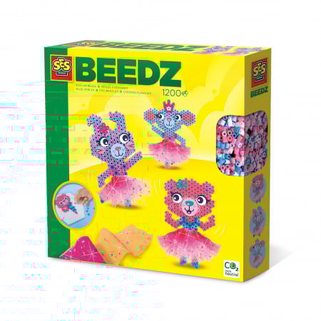 Copii 3 ani+ - Set creativ Beedz - Margele de calcat Animale balerine