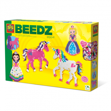 Copii 3 ani+ - Set creativ copii Beedz - Margele de calcat cu unicorni si printese