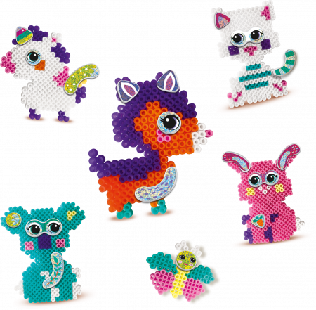 Set creativ copii Beedz – Margele de calcat Funpins animale [1]