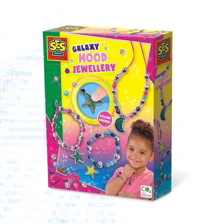 Pictura, modelaj si accesorii - Set creativ copii - Bijuterii cu margele cu tematica galaxie