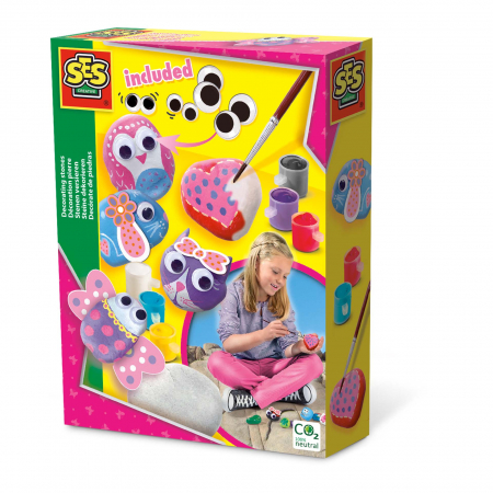 Copii 3 ani+ - Set creativ copii - Picteaza si decoreaza pietre
