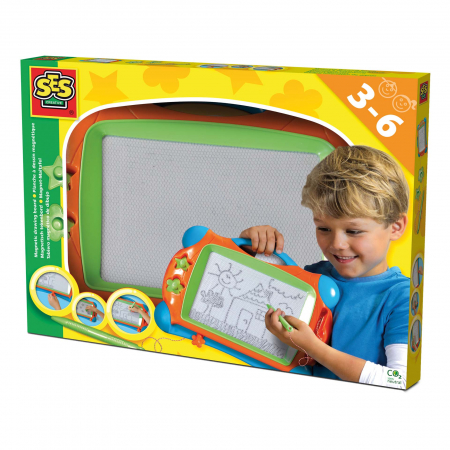Jucarii din lemn - Set creativ de jucarie - Tabla de desen magnetica