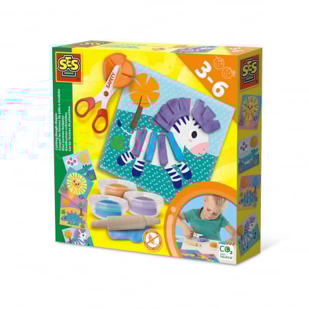 Pictura, modelaj si accesorii - Set creativ - Decupeza si creeaza animale din plastilina