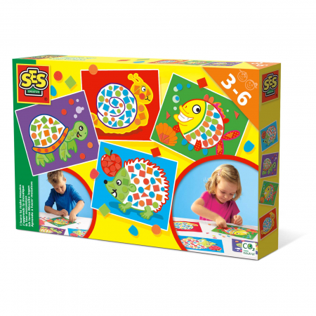 Copii 3 ani+ - Set creativ - Invat sa creez tablouri cu mozaic