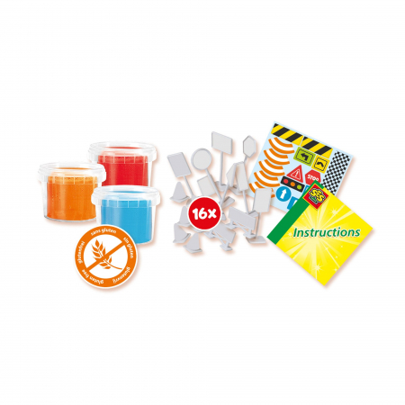 Set creativ pentru copii cu plastilina si semne de circulatie [2]