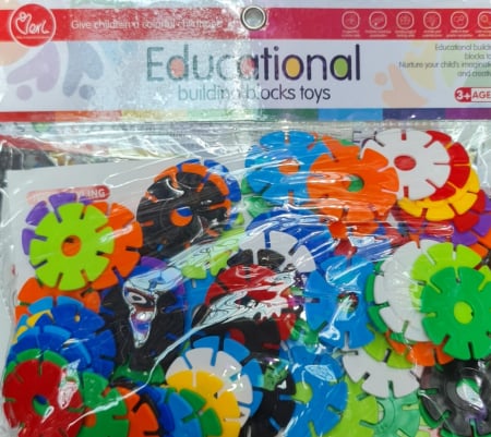 Reduceri - Idei de cadouri! - Set de construcție cu 78  de piese pentru copii - Forme fulgi mari, Magie și creativitate pentru joacă educativă