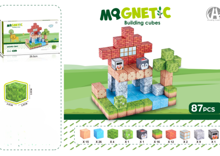 Copii 3 ani+ - Set de Constructie STEM, Tip Minecraft, 87 piese
