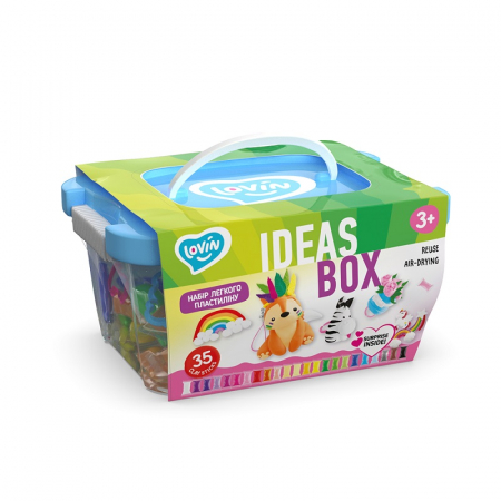 Jucarii copii si bebe - Set de creatie cu argila usoara, Lovin'Do, Ideas Box