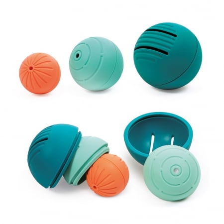 Pentru Bebe - Set de mingi din silicon Ball in Ball Ludi