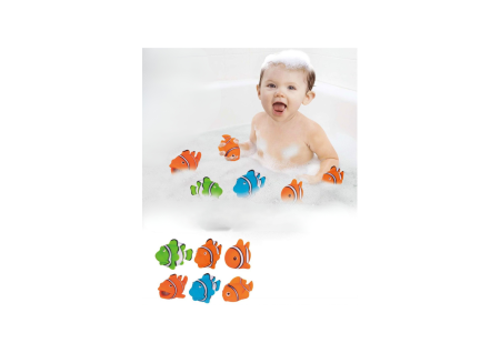 Pentru Bebe - Set Jucarii de Baie Senzoriale Pesti Clown Colorati