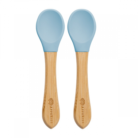Set Lingurite din bambus, AppeKids - Aqua Blue [5]