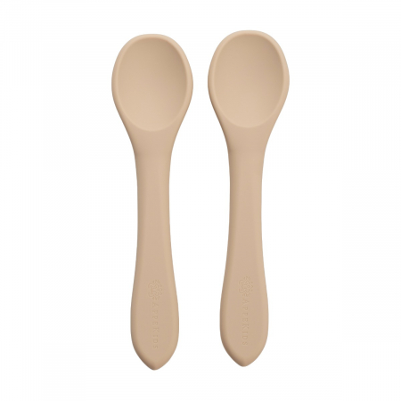 Set Lingurite din silicon, AppeKids - Bubble Beige [3]