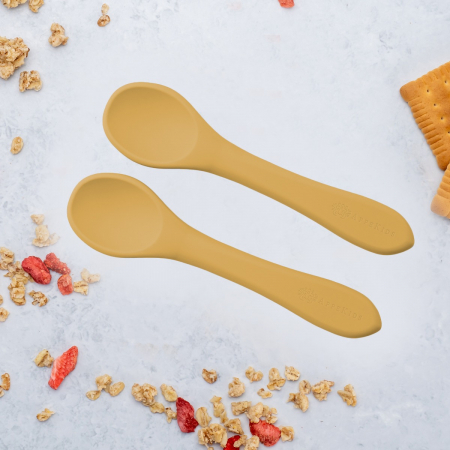 Pentru Bebe - Set Lingurite din silicon, AppeKids - Honey