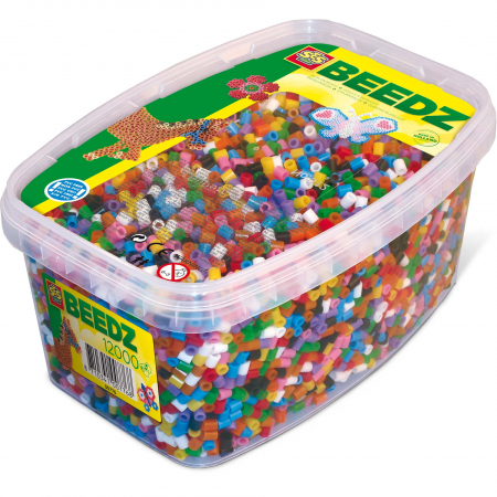 Jucarii copii si bebe - Set margele de calcat colorate pentru copii (12000 bucati)