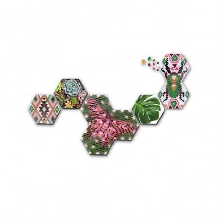Set margele de calcat Beedz Art - Botanica cu placi hexagonale [3]