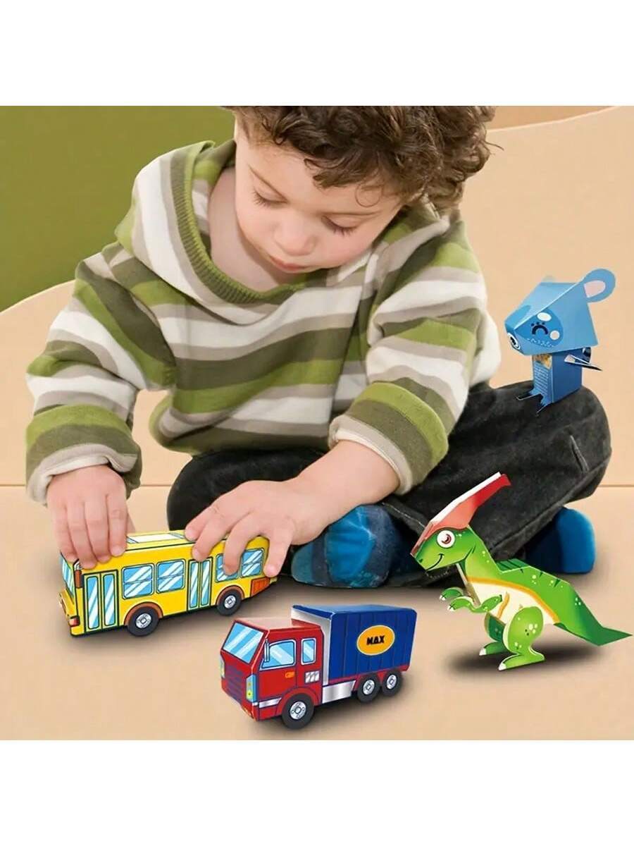 Set Origami pentru Copii, Masinute, 8 Piese - Copie [1]