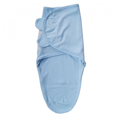 Lenjerii de pat copii si bebe - Sistem De Infasare, Eko, Bumbac 100%, 3-6Kg - Bleu