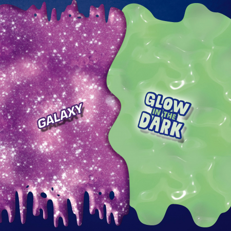 Slime colorat fluorescent cu sclipici pentru copii (2x120 gr.) [2]
