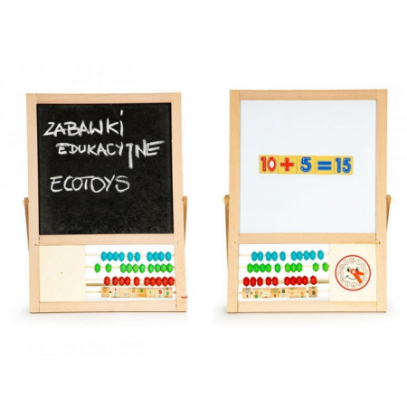 Jucarii copii si bebe - Tabla educationala cu abac si numere Ecotoys MB385
