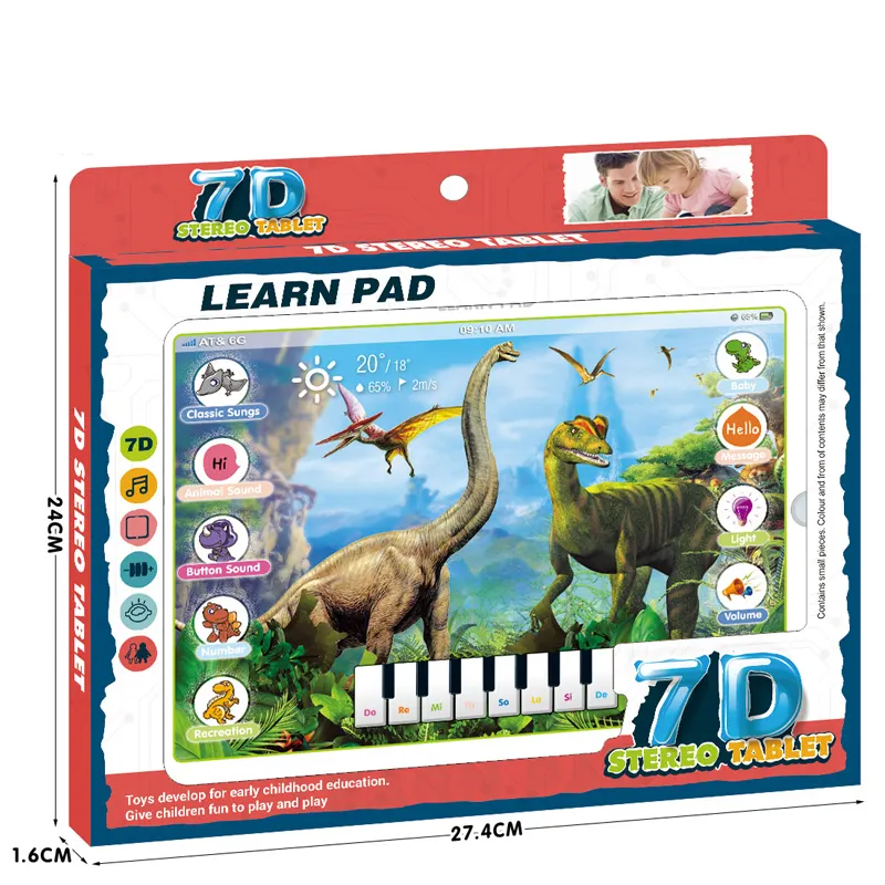 Copii 5 ani+ - Tableta Interactiva si Educativa 7D, 12.9 inch