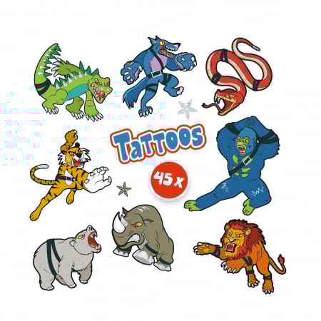 Tatuaje de jucarie pentru copii - Animale luptatoare [3]