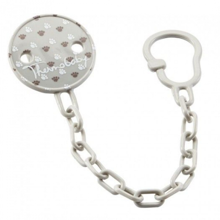 Pentru Bebe - Thermobaby lantisor suzeta cu clips Paws grey