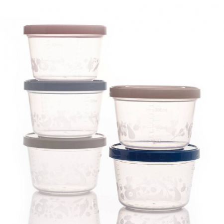 Diversificare - Thermobaby Set 5 recipiente gradate cu capac 250 ml